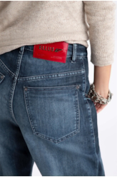 Calça Jeans Dark Lake Slouch 1704-Lav.Escuro C/Tie Dye