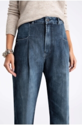 Calça Jeans Dark Lake Slouch 1704-Lav.Escuro C/Tie Dye