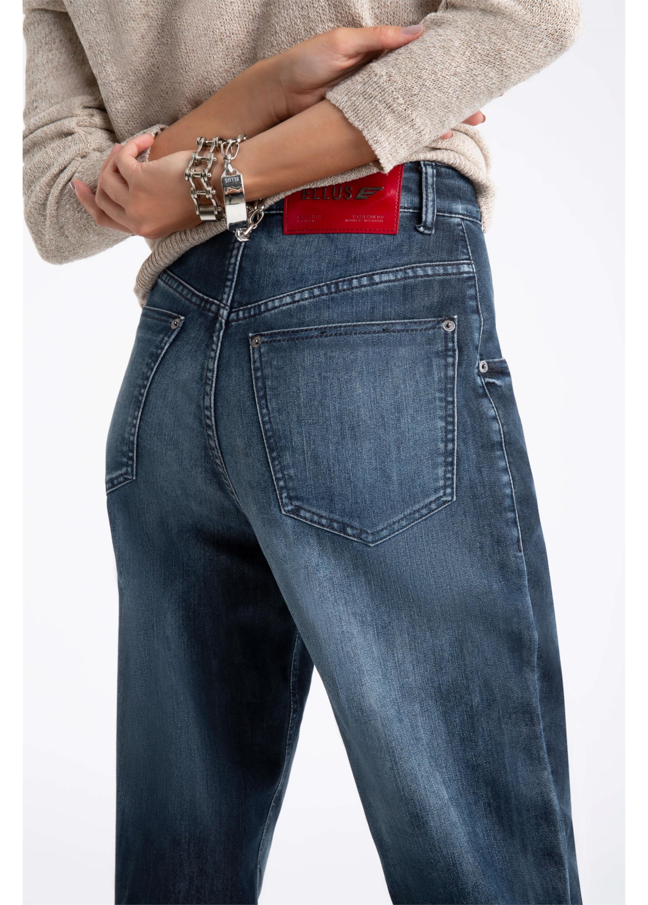 Calça Jeans Dark Lake Slouch 1704-Lav.Escuro C/Tie Dye
