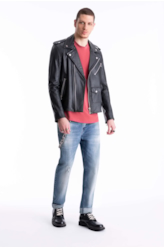 Calça Jeans Dark Sea Elastic 1685-Lav.Medio C/Sky+puid