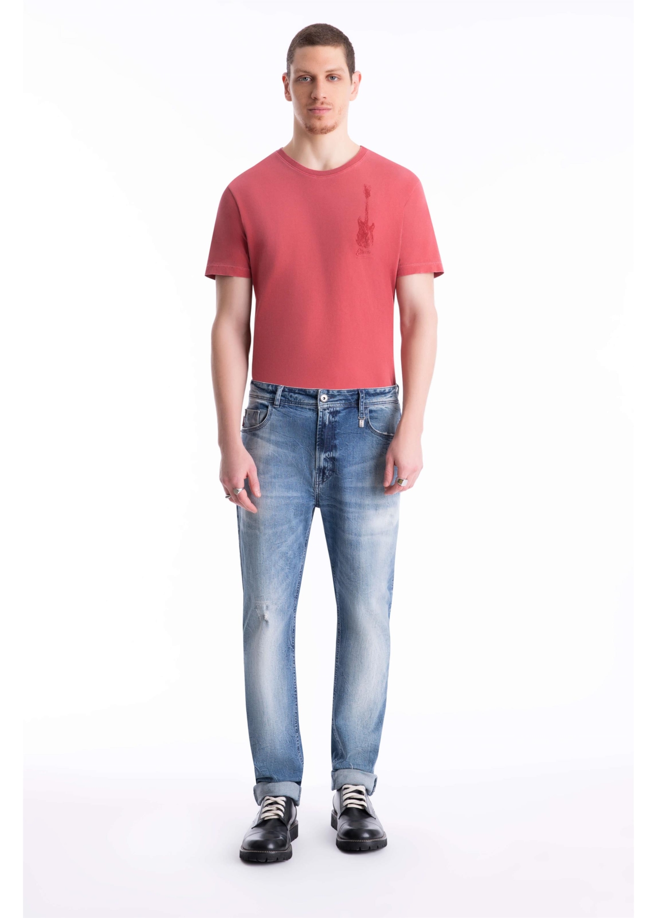 Calça Jeans Dark Sea Elastic 1685-Lav.Medio C/Sky+puid