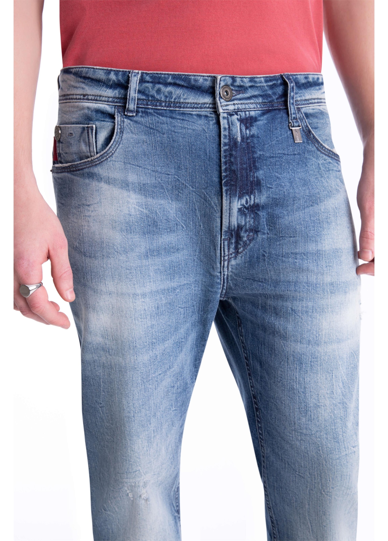 Calça Jeans Dark Sea Elastic 1685-Lav.Medio C/Sky+puid