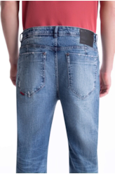 Calça Jeans Dark Sea Elastic 1685-Lav.Medio C/Sky+puid