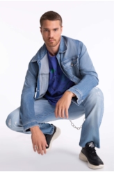 Calça Jeans Dark Sea Elastic 1802-Lav.Claro C/Puidos