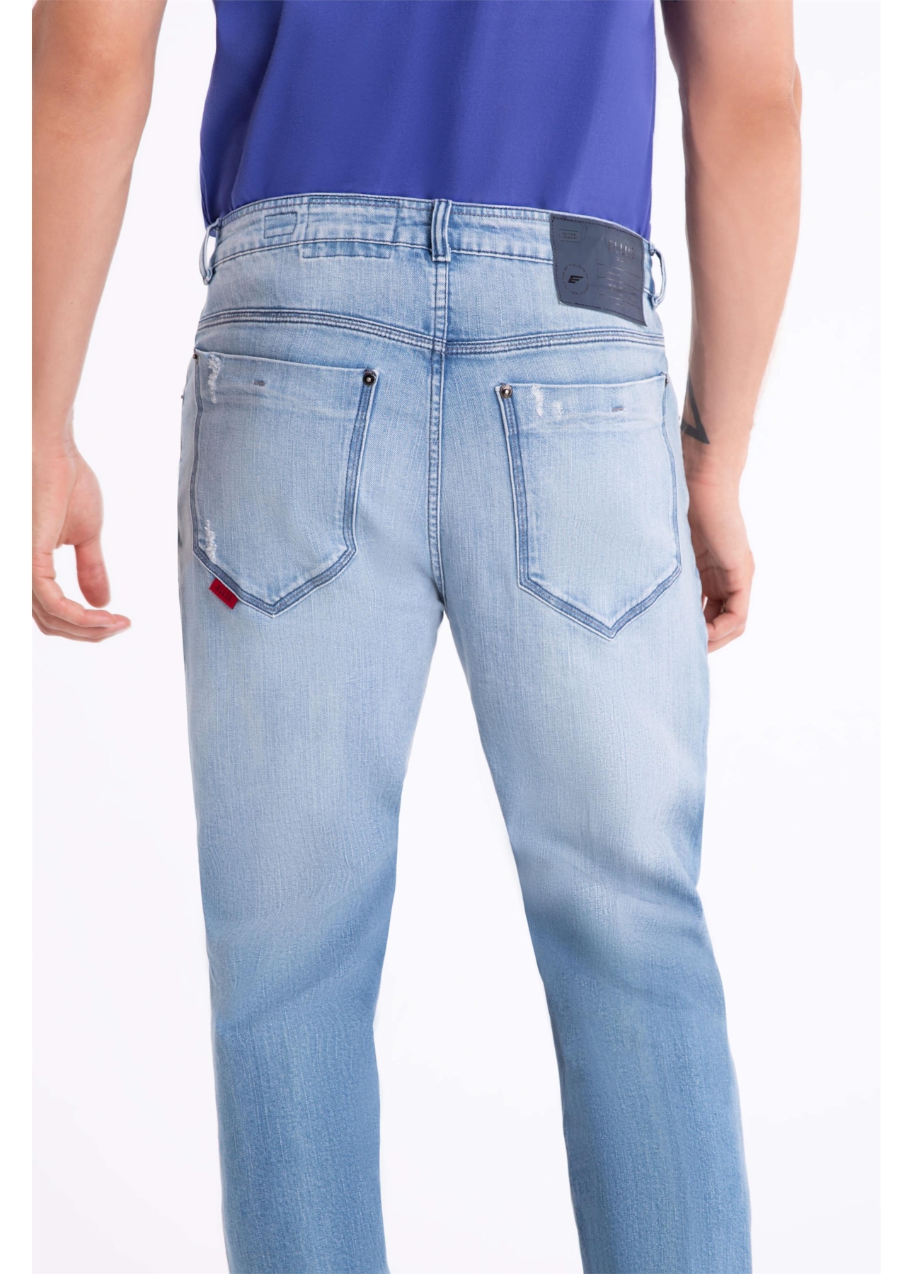 Calça Jeans Dark Sea Elastic 1802-Lav.Claro C/Puidos