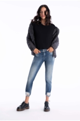Calça Jeans Dark Sea Elastic 1869-Lav.Medio C/ Puidos