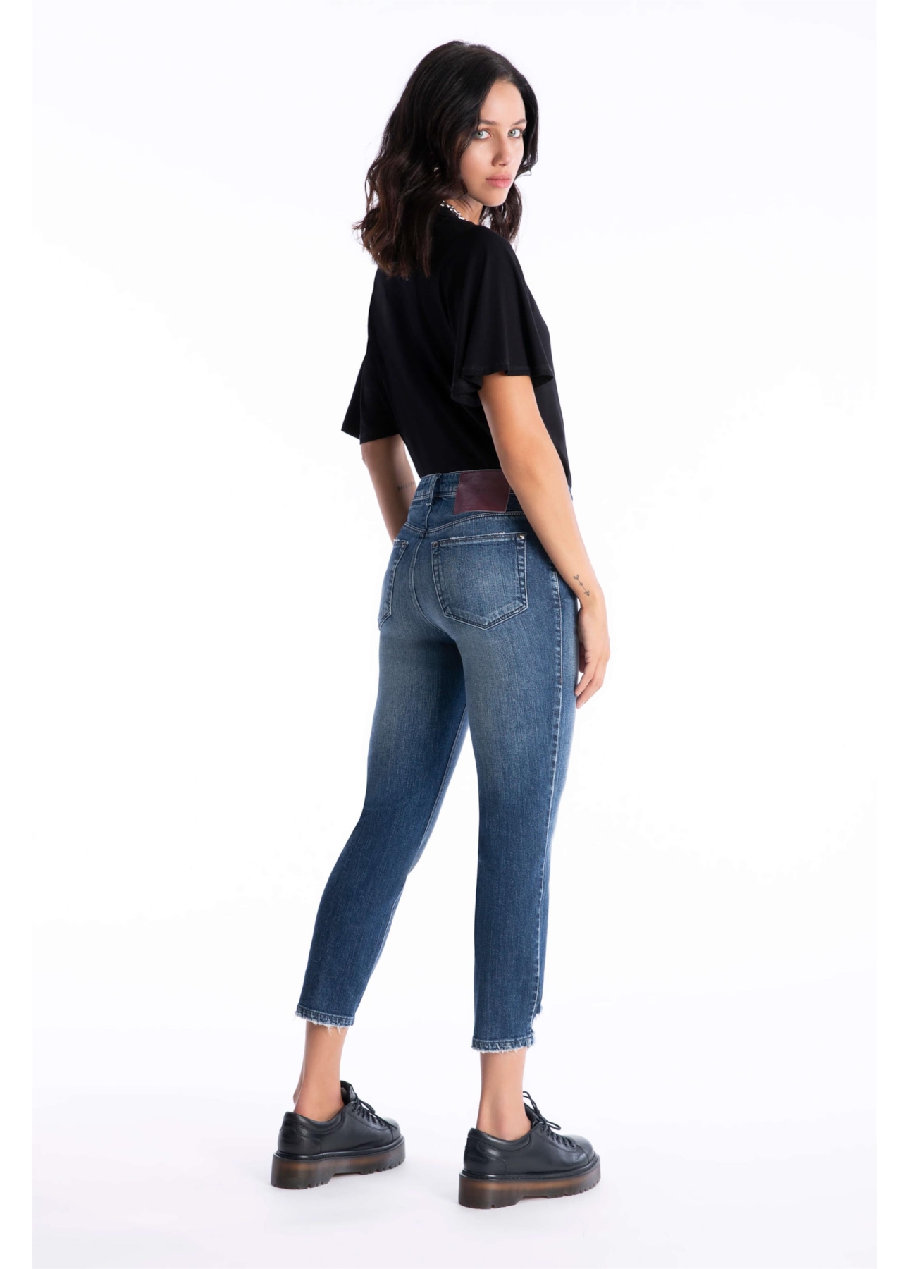 Calça Jeans Dark Sea Elastic 1869-Lav.Medio C/ Puidos
