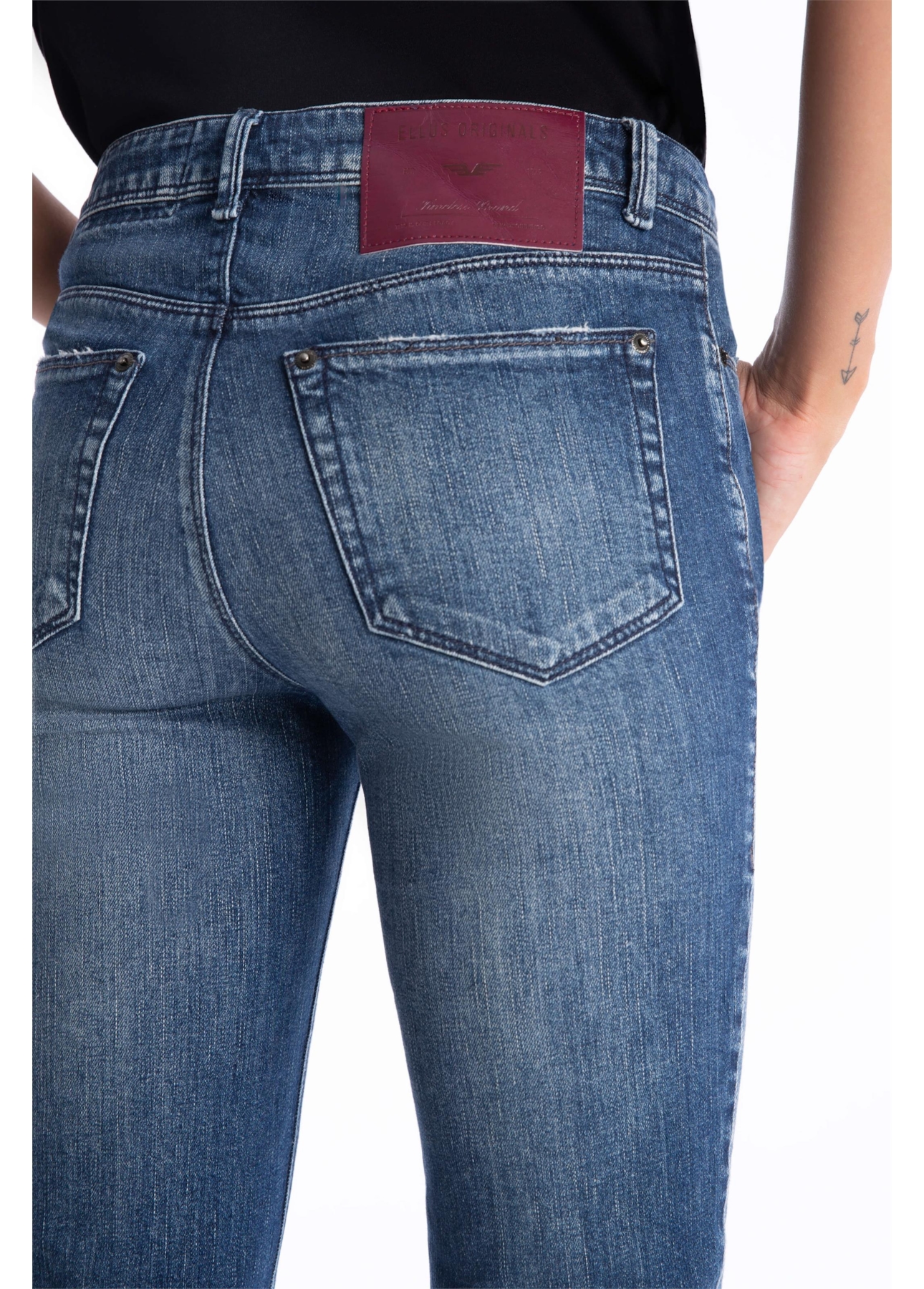 Calça Jeans Dark Sea Elastic 1869-Lav.Medio C/ Puidos