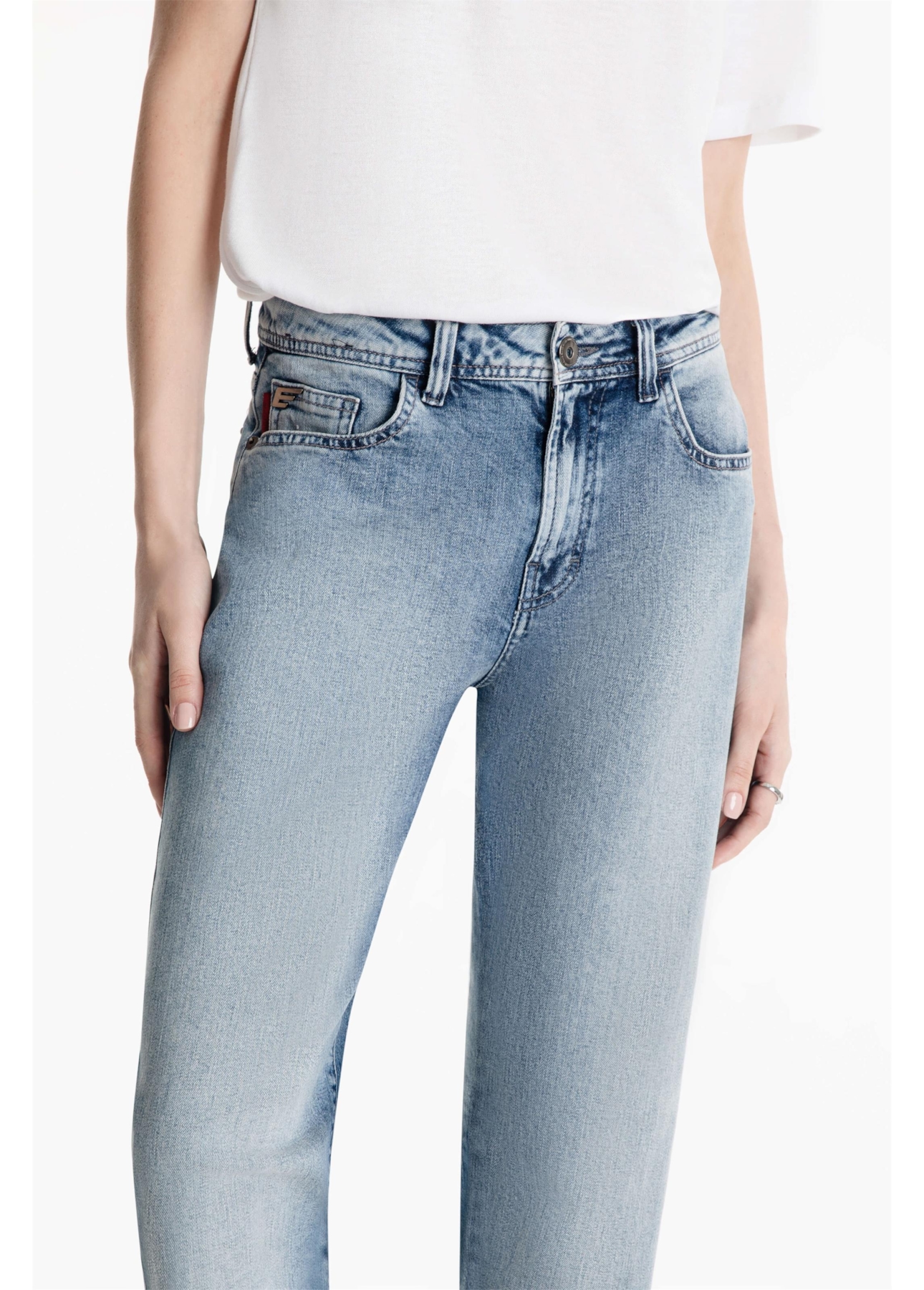 Calça Jeans Dark Sea Elastic Mom 1862-Lav.Claro C/ Sky