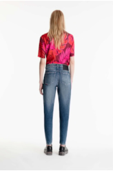 Calça Jeans Dark Sea Elastic Mom 1863-Lav.Medio C/ Grampos