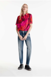 Calça Jeans Dark Sea Elastic Mom 1863-Lav.Medio C/ Grampos