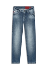 Calça Jeans Dark Sea Elastic Mom 1863-Lav.Medio C/ Grampos