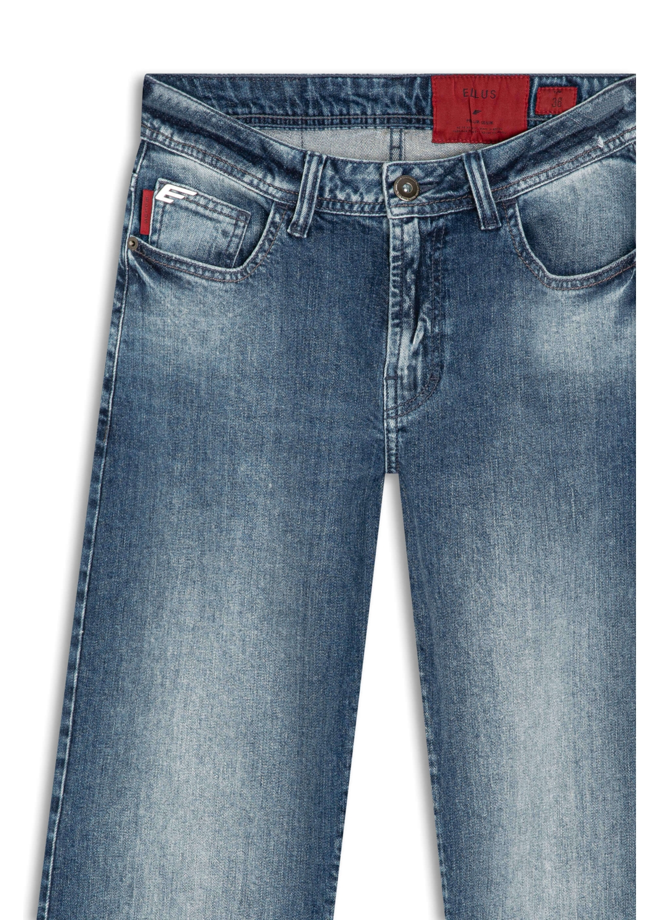 Calça Jeans Dark Sea Elastic Mom 1863-Lav.Medio C/ Grampos