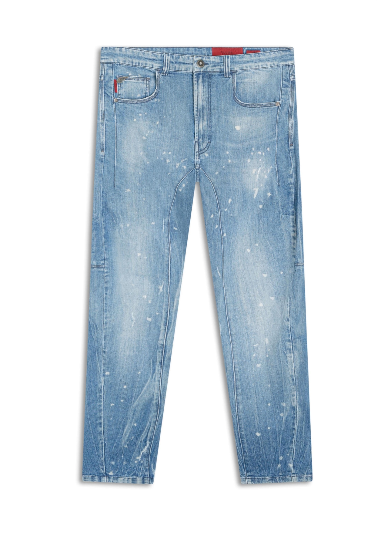Calça Jeans Dark Sea Elastic Motorcycle Claro C/Tie Dye+pui+res
