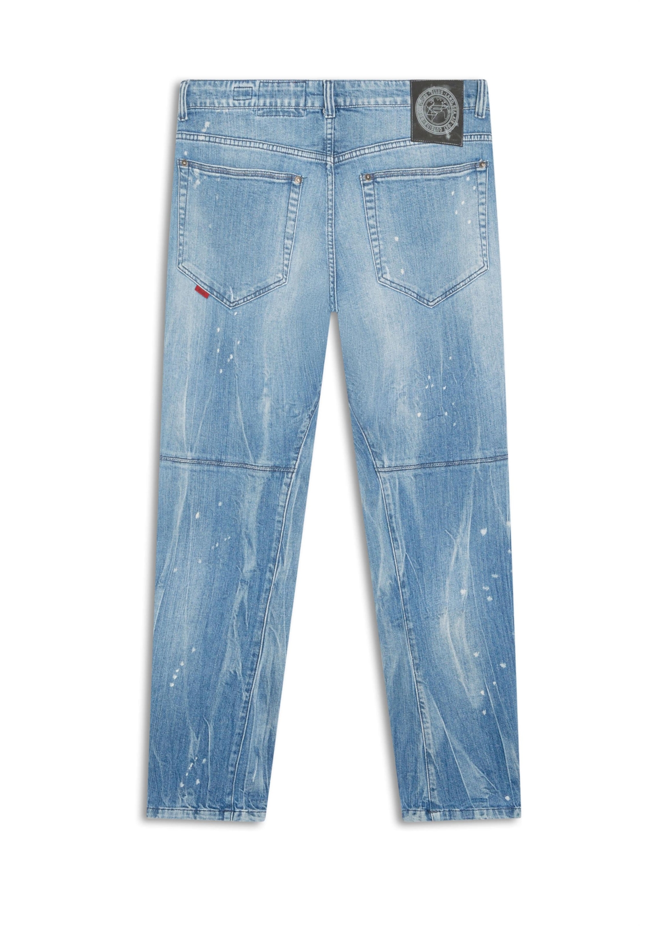 Calça Jeans Dark Sea Elastic Motorcycle Claro C/Tie Dye+pui+res
