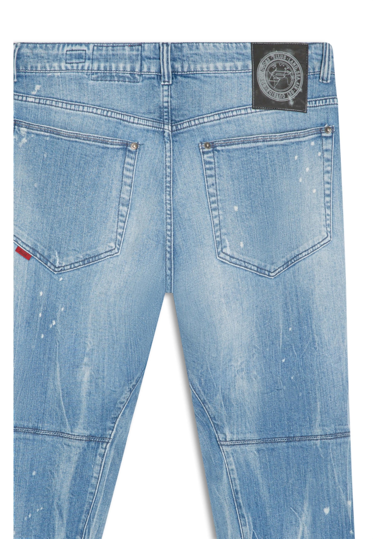 Calça Jeans Dark Sea Elastic Motorcycle Claro C/Tie Dye+pui+res