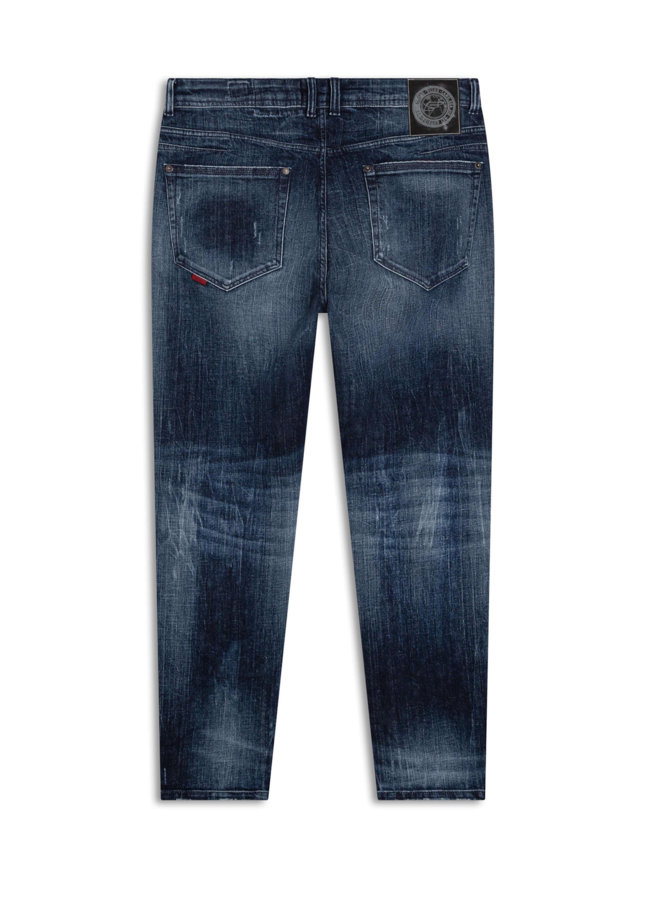 Calça Jeans Dark Sea Elastic Rock Lav.Medio C/Puido Cerzido