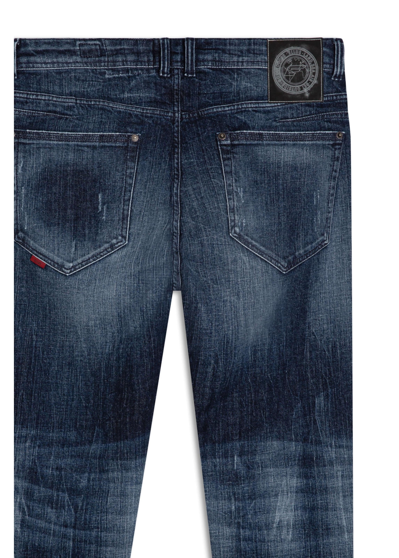 Calça Jeans Dark Sea Elastic Rock Lav.Medio C/Puido Cerzido