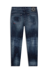 Calça Jeans Dark Sea Elastic Rock Lav.Medio C/Puido Cerzido