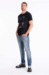 Calça Jeans Deep Blue Elastic Ii 1801-Lav.Medio C/Estiletado