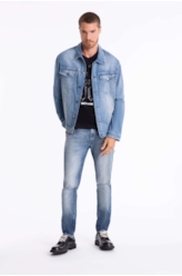 Calça Jeans Deep Blue Elastic Ii 1801-Lav.Medio C/Estiletado