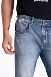 Calça Jeans Deep Blue Elastic Ii 1801-Lav.Medio C/Estiletado