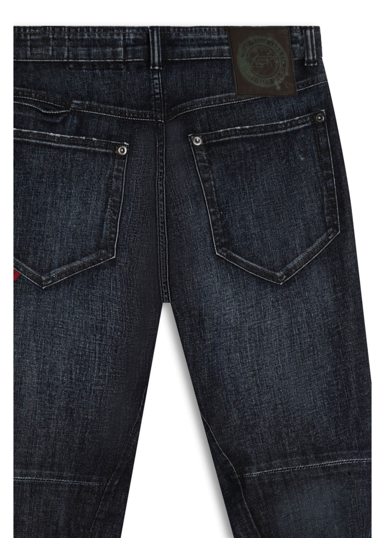 Calça Jeans Deep Blue Elastic Motorcycle 1733 Lav.Escuro C/ Resina