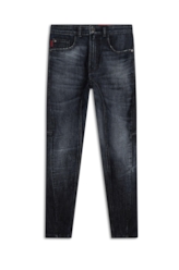 Calça Jeans Deep Blue Elastic Motorcycle 1733 Lav.Escuro C/ Resina