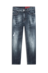 Calça Jeans Deep Blue Rihanna 1688- Lav.Esc. C/Cerzidos
