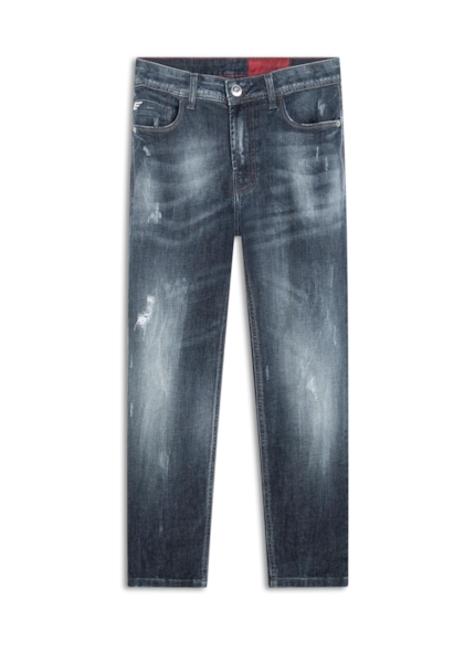 Calça Jeans Deep Blue Rihanna 1688- Lav.Esc. C/Cerzidos