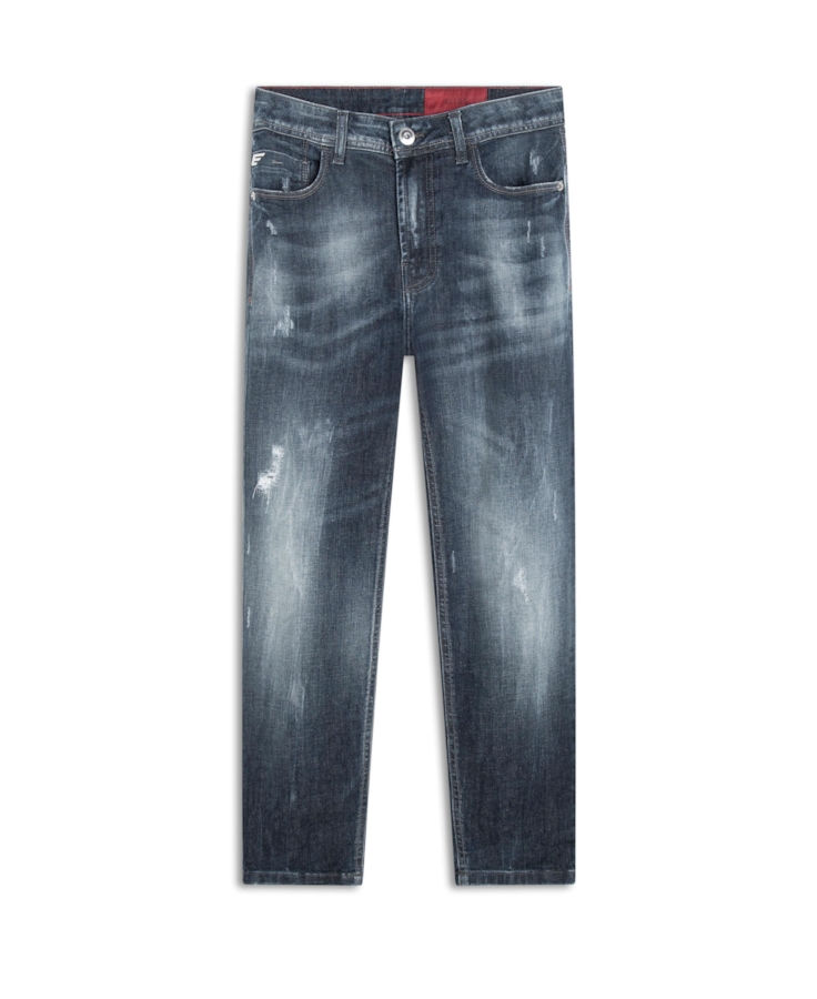 Calça Jeans Deep Blue Rihanna 1688- Lav.Esc. C/Cerzidos