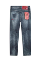 Calça Jeans Deep Blue Rihanna 1688- Lav.Esc. C/Cerzidos