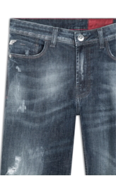 Calça Jeans Deep Blue Rihanna 1688- Lav.Esc. C/Cerzidos