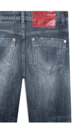 Calça Jeans Deep Blue Rihanna 1688- Lav.Esc. C/Cerzidos