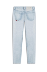 Calça Jeans Desert Mom Bicolor  Lav.Claro C/ Sky