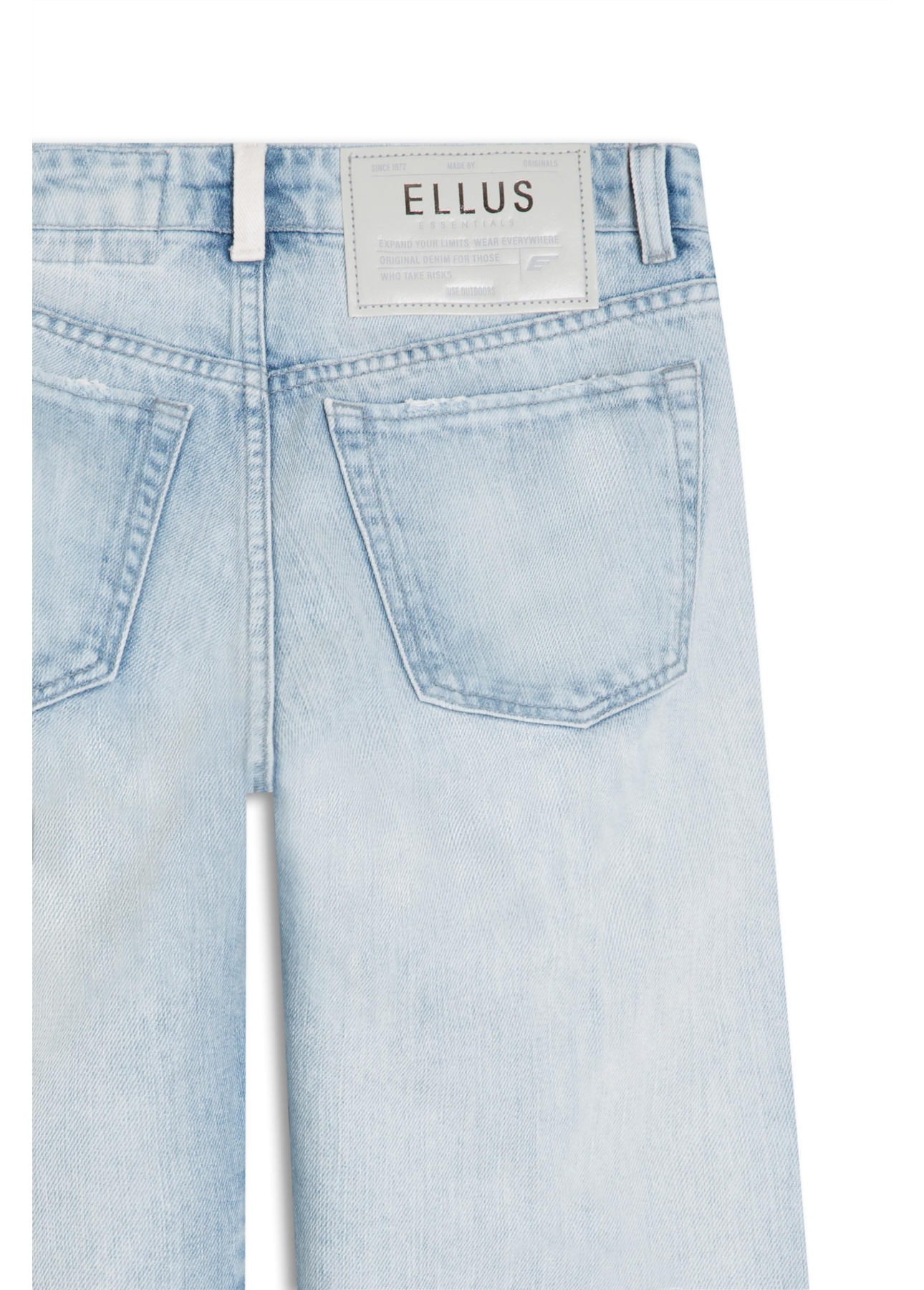 Calça Jeans Desert Mom Bicolor  Lav.Claro C/ Sky