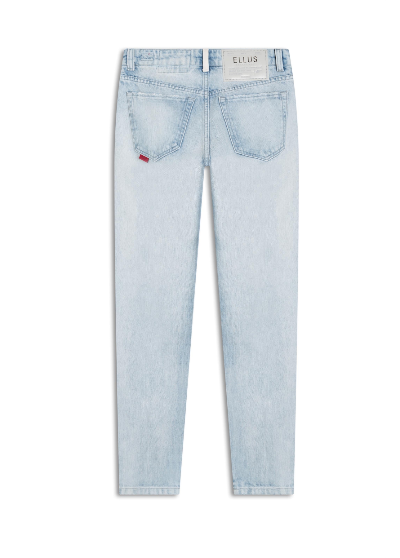Calça Jeans Desert Mom Bicolor  Lav.Claro C/ Sky
