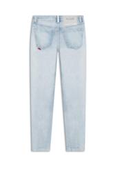 Calça Jeans Desert Mom Bicolor  Lav.Claro C/ Sky