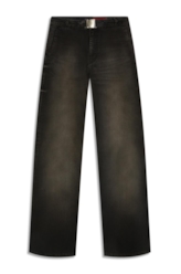 Calça Jeans First Black (Patte d Eph) Fivela Lav.Escuro C/ Jato