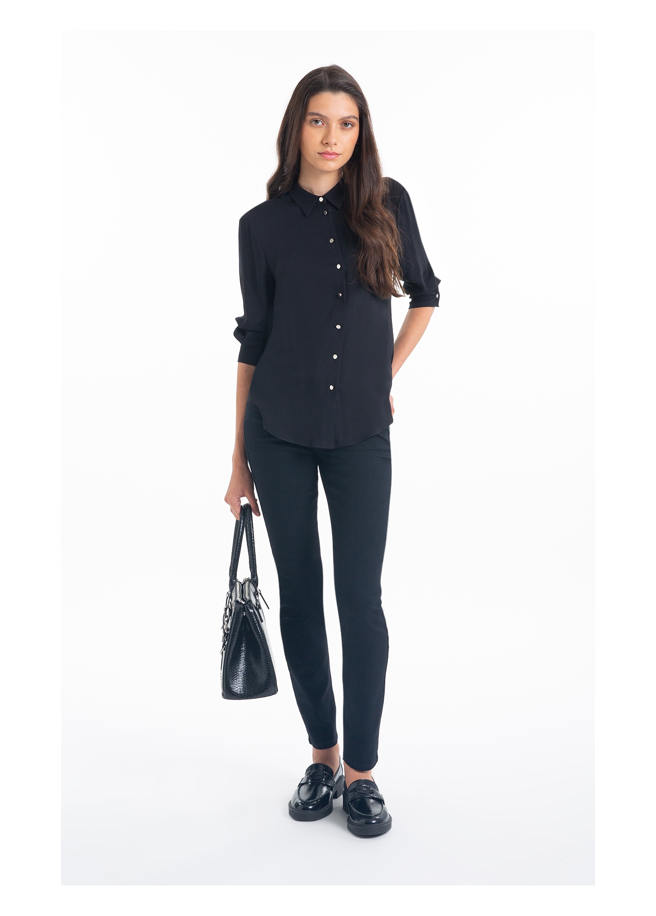Calça Jeans First Black Skinny Lav. 35 Amaciado