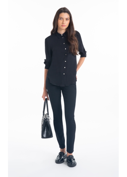 Calça Jeans First Black Skinny Lav. 35 Amaciado