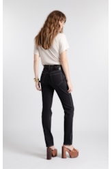 Calça Jeans First Black Skinny Lav.Gisele Escuro Com Luva