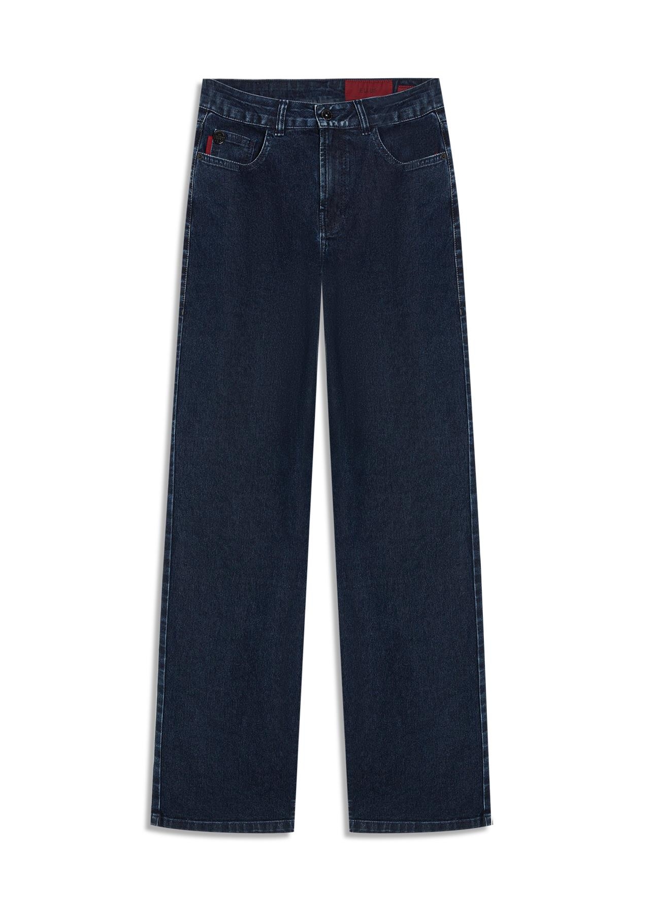 Calça Jeans First Blue (Gisele Reta) 5 Pockets Lav.Escuro C/ Luva