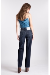 Calça Jeans First Blue Gisele Reta Lav.Gisele Escuro Com Used