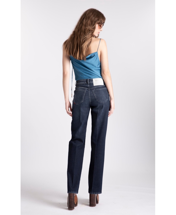 Calça Jeans First Blue Gisele Reta Lav.Gisele Escuro Com Used