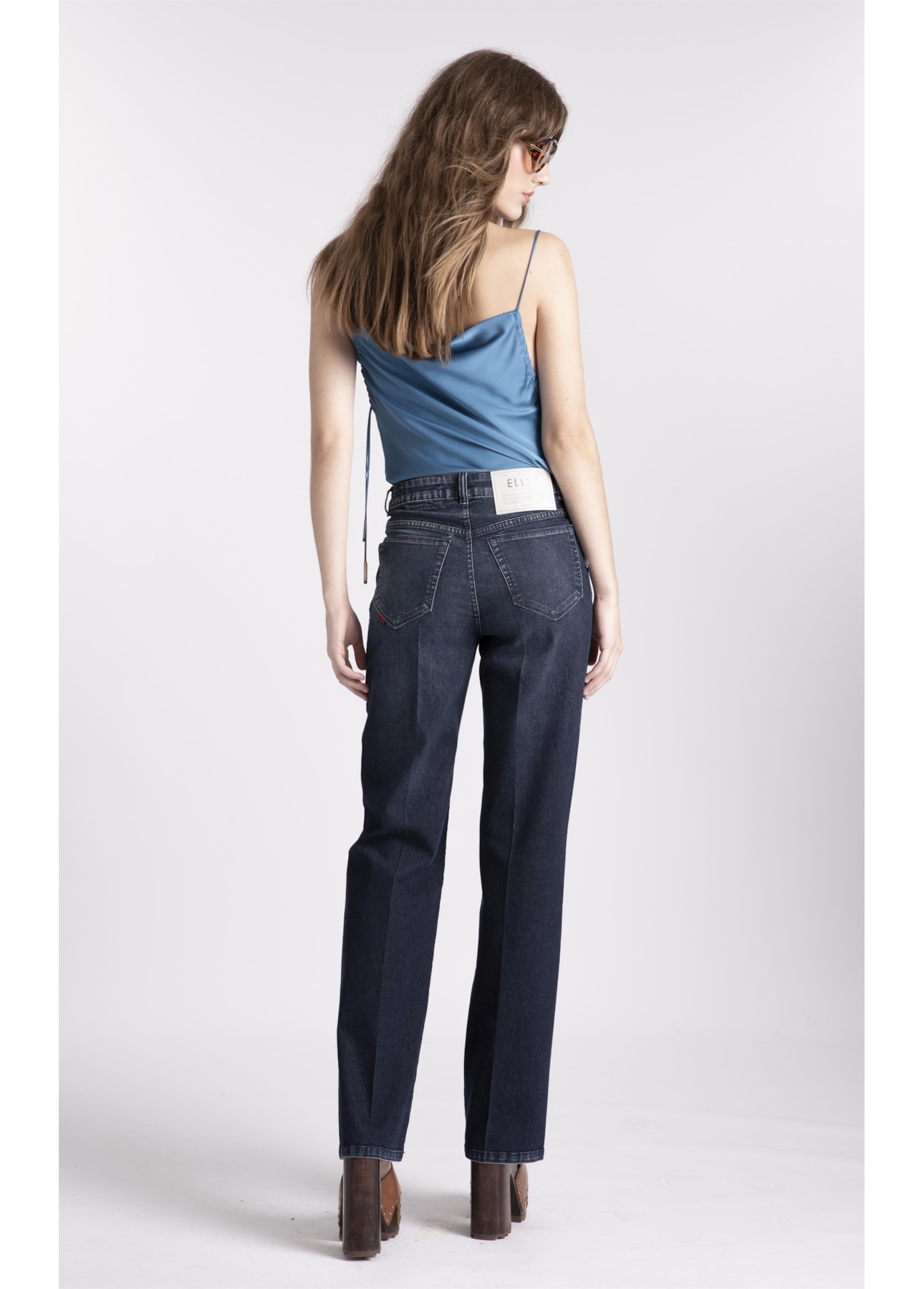 Calça Jeans First Blue Gisele Reta Lav.Gisele Escuro Com Used