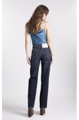 Calça Jeans First Blue Gisele Reta Lav.Gisele Escuro Com Used