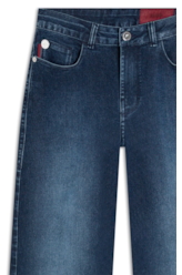 Calça Jeans First Blue Gisele Reta Lav.Gisele Escuro Com Used