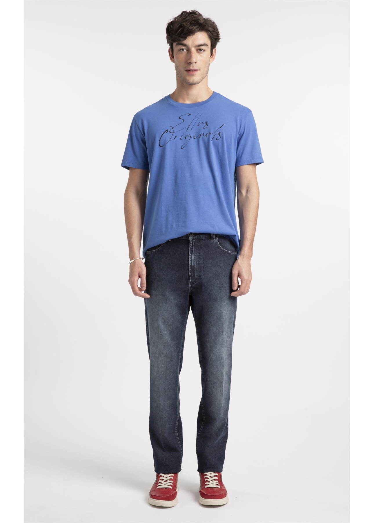 Calça Jeans First Blue Skinny Lav.Escuro C/ Used