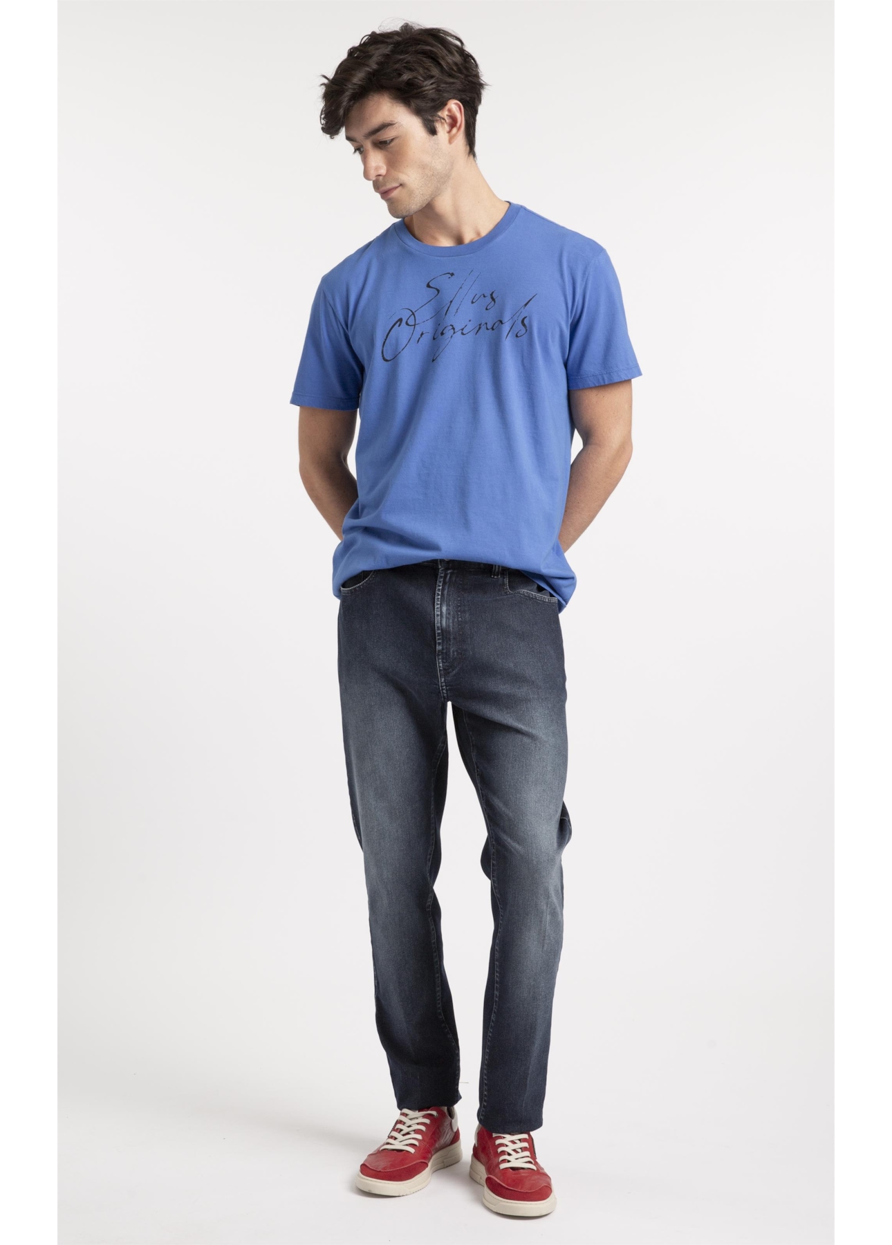 Calça Jeans First Blue Skinny Lav.Escuro C/ Used